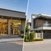 Commercial vs residential investment in Lahore, a shop and a house side by side